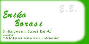 eniko borosi business card